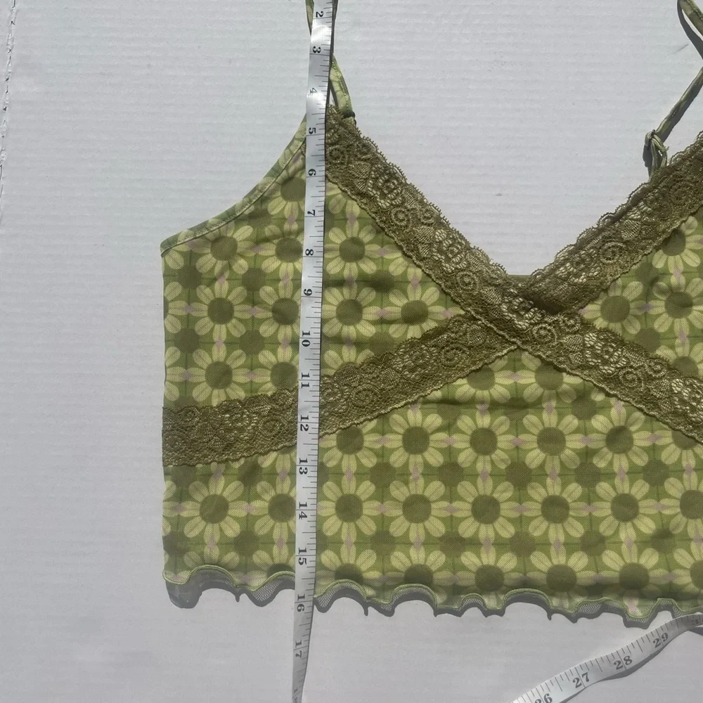 Green Floral Lace Cami Tank | Size L | NWT - Picture 4 of 6